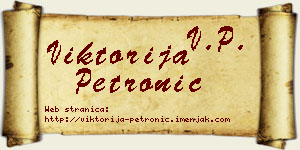 Viktorija Petronić vizit kartica